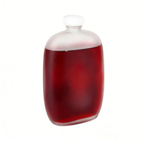100ml 200ml 250ml 350ml 500ml Mattierte Flachflasche für Getränke, Cold Brew Kaffee, Glasflasche für Saft, Likör und Getränke