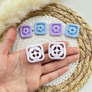 3 cái/bộ Hoa Mềm Gốm Bông Tai Khuôn, Polymer Cắt Đất Sét, Hollow Mô Hình Hình Học, Tự Làm Đồ Trang Sức Gốm Mặt Dây Chuyền - Product Image 2