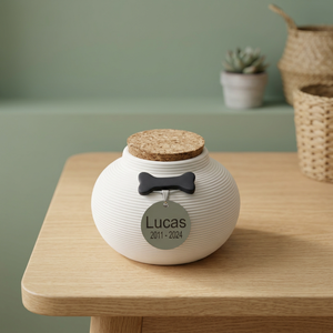 Nouvelle conception pour urne funéraire en céramique classique moderne et écologique de forme ronde de 400 ml pour tous les animaux - Product Image 4