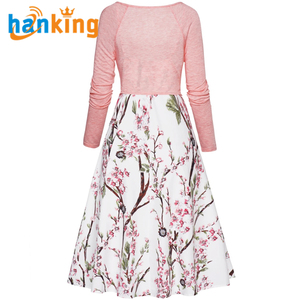 Ehanking Ensemble de 2 pièces pour femmes décontracté robe simple pour dames hauts plissés solides et robe à bretelles spaghetti à imprimé floral - Product Image 3
