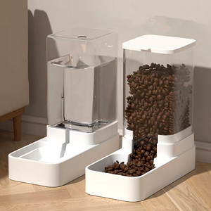 Automatische honden- en kattenvoeder- en waterdispenserset, zwaartekrachtvoeder- en drinkfontein voor kleine en middelgrote huisdieren - Product Image 3