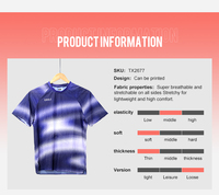 T-shirt de sport OEM pour homme, anti-transpiration, séchage rapide, respirant, haut d'entraînement, imprimé par transfert thermique dégradé, pour la course à pied