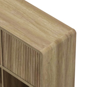 Librería Vertical de Madera Maciza de Estilo Nórdico Moderno SL-BC1508, con Ranuras Verticales, Duradera, para Sala de Estar o Dormitorio - Product Image 4