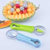 Coupe-pastèque et cuillère à dénoyaouter les fruits, séparateur de pulpe, outil de cuisine manuel en métal pour la maison