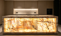 Grande dalle de quartzite naturel du Brésil, design moderne et luxueux, idéale pour les projets hôteliers, avec capacité de conception graphique