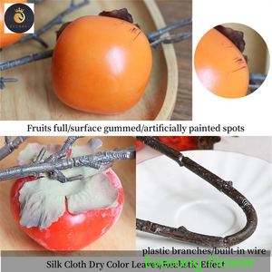 EV 691, venta al por mayor, espuma de frutas artificiales, <span class=keywords><strong>caqui</strong></span>, fruta, <span class=keywords><strong>caqui</strong></span>, fruta, bonsái para decoración del hogar - Product Image 3
