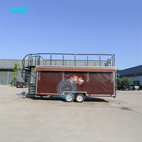 Partie camion mexicain cheval remorque boîte camion mobile fleuriste café remorque