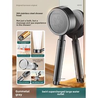 Ensemble de pommeau de douche pluie en acier inoxydable 304 Super pression stimulant grand débit d'eau accessoire de salle de bain poli