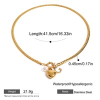 Nouveau Style Lettre Charme Pendentif En Acier Inoxydable Collier Perle Diy Pendentif 18k Pvd Enduit De Mode Bijoux Collier Cadeau