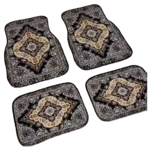 Tapis de sol de voiture en polyester oriental <span class=keywords><strong>persan</strong></span> 4 pièces, résistant aux taches, durable, facile d'entretien, 6 mm d'épaisseur, ensemble complet, tapis de voiture, couverture complète - Product Image 3