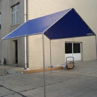 Meilleure vente de tente à auvent pliable de 10 'x 20' avec cadre en acier de haute qualité et bois traité sous pression naturel pour abri de voiture