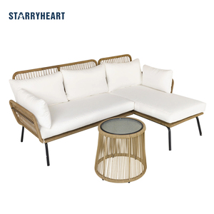 Starryheart ชุดเฟอร์นิเจอร์สวนเฟอร์นิเจอร์หวายสานด้วยมือสำหรับกลางแจ้งเชือกทอสำหรับลานบ้าน - Product Image 1