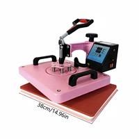 Nouvelle presse à chaud multifonction rose 15 en 1, 29*38cm, machine de transfert thermique par sublimation pour t-shirts, mugs et casquettes
