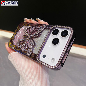 Coque <span class=keywords><strong>de</strong></span> <span class=keywords><strong>téléphone</strong></span> souple avec strass papillon creux grand format, effet vague d'<span class=keywords><strong>eau</strong></span> et placage scintillant pour iPhone 11 12 13 14 15 16 17 18 Pro Promax Air - Product Image 6