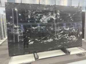 หินแกรนิตอมาเดอุสสีดำไทเทเนียมธรรมชาติสุดหรู แผ่นหินขัดเงาสำหรับเคาน์เตอร์ - Product Image 3