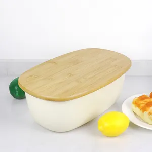 Пластиковый Овальный пищевой контейнер с крышкой для разделочной доски, 3 в 1, разделочная доска с ножом для хлеба и ящиком для хранения хлеба