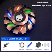 Lumineux Fidget Spinner EDC métal de haute qualité soulagement du Stress arc-en-ciel lumière doigts jouet couleur lueur pour enfants autistes adulte TDAH