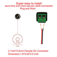 Bloque de terminales de luz LED 5,5*2,1 MM enchufe Jack adaptador conector macho y hembra DC enchufe de alimentación para cámara CCTV