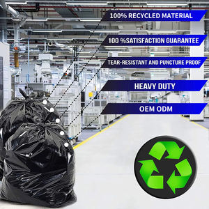 Bolsas de basura negras perfumadas de plástico HDPE de alta resistencia para contratistas de construcción, recicladas, al por mayor, personalizadas - Product Image 5