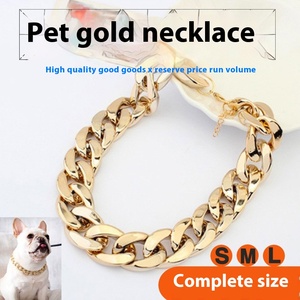 Guluu Fadou <b>Dog</b> Bully Gold Chain Fashion Adjustable Plastic <b>Small</b> & Medium Necklace <b>Collar</b> - Product Image 2