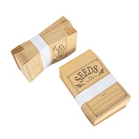 Kantong Kertas Kraft Coklat Mini 8 X 10 cm, Perekat Sendiri, untuk Penyimpanan Benih Bunga dan Sayuran, Amplop Kemasan Cetak