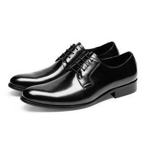 New 2025 Leather Shoes for <b>Men</b> - Genuine Cowhide Business Formal Leather Handmade <b>Dress</b> Shoes - Product Image 1