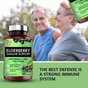 Factory Wholesale Elderberry Capsules with Elderberry Fruit Extract Garlic Bulb Extract Dietary Capsules Help Build <b>Your</b> Immunit - Product Image 1
