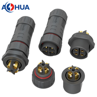 Connecteur étanche en cuivre nickelé à fixation par vis pour boîtier de jonction M25 2 3 4 broches, câble vers panneau, type fixation par vis
