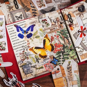 Set <span class=keywords><strong>di</strong></span> Adesivi Vintage in PET con Funghi, Farfalle e Fasi Lunari, Materiale Creativo per Decorazioni Fai-da-<span class=keywords><strong>Te</strong></span> e Libri Artistici - Product Image 4