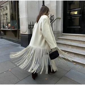 2023 automne nouveau <span class=keywords><strong>trench</strong></span> <span class=keywords><strong>mi</strong></span>-<span class=keywords><strong>long</strong></span> à pompon pour <span class=keywords><strong>femme</strong></span> - Product Image 4