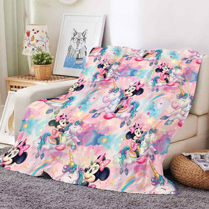 New Wholesale Cartoon Cute Mouse Kids Baby Plush Blanket Custom Sofa Couch <b>Bed</b> <b>Throws</b> Travel Picnic Car Blankets - Product Image 4