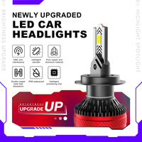 Phares LED de voiture haute puissance 65W à double tube de cuivre H7/H1 8000 Lumens 6000K, ampoules universelles OLIVER à faisceau Hi-Lo