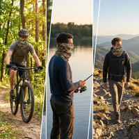 Cache-cou en maille polyester camouflage toutes saisons, protection UV, respirant, masque facial pour la randonnée, la chasse, le cyclisme, balaclava