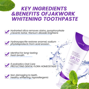 Dentifrice blanchissant probiotique Stock US, haleine fraîche menthe, anti-caries, anti-plaque, nettoyage en profondeur, usage domestique, sans fluor, soins bucco-dentaires - Product Image 2