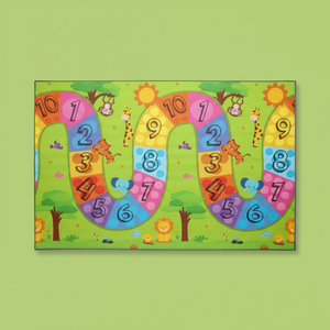 120x140x1 cm Double face XPE bébé tapis de jeu enroulable étanche Non toxique mousse coloré numéro route étoiles produit tapis de jeu - Product Image 1