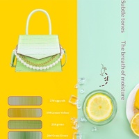 Cuir artificiel PVC élastique effet crocodile dégradé, embossé arc-en-ciel, pour matériaux de sacs à main K9228