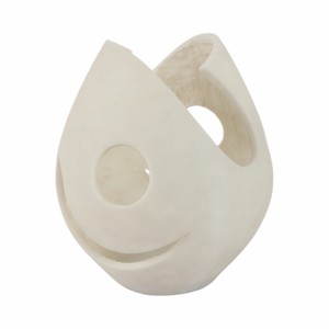 Vaso Moderno in Resina di Quarzo, Design Scultoreo a Forma Aperta, Decorazione Simile alla Pietra per Soggiorno e Casa - Product Image 2