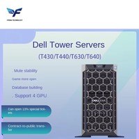 Serveur de station de travail Dell T430 silencieux à double processeur pour stockage de base de données informatique ERP en cloud