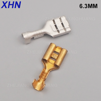 Connecteurs Femelles en Laiton 6,3 mm, Bornes à Sertir Modèle DJ622-6.3 230V pour Câbles Électriques d'Enceintes de Voiture Faston STO-21T-250N/STO-61T