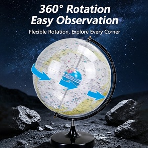 <span class=keywords><strong>Globo</strong></span> Celeste Transparente de Plástico con Mapa de Estrellas y Tierra, 320 mm de Diámetro, Giratorio 360°, con Soporte y Escala - Product Image 4