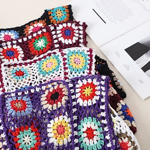 <span class=keywords><strong>Gilet</strong></span> en <span class=keywords><strong>crochet</strong></span> à motif floral style doux, col en V, cardigan ajouré court tricoté à la main pour <span class=keywords><strong>femme</strong></span>, idéal printemps-automne - Product Image 2