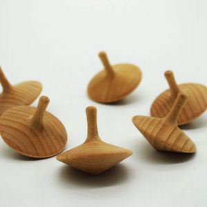 <span class=keywords><strong>Toupie</strong></span> rotative en bois non peint, jouet pour enfant en bas âge, 1 pièce - Product Image 3