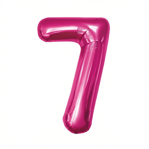 Party Love Number <b>Balloon</b> Fuchsia 100cm Metallic Birthday Party <b>Decor</b> KIDS - Product Image 1