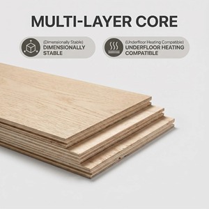 Parquet en <span class=keywords><strong>chêne</strong></span> blanc authentique avec finition mate invisible et base stable multicouche en eucalyptus et bouleau - Product Image 4