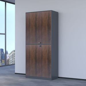 Armoire de classement avec serrure à code, en acier, imitation bois, rangement de bureau, avec design écologique sans formaldéhyde - Product Image 2