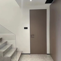 Porte intérieure insonorisée en aluminium et bois 45 mm |   Porte de chambre d'hôtel en bois massif et cadre en aluminium |   Conception sans cadre sur mesure