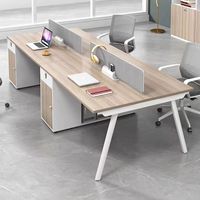 Ensemble de chaises de bureau modernes et élégantes pour 4 à 6 personnes, avec écran d'ordinateur, pour postes de travail individuels - Agent d'achat 1688