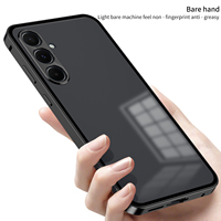 Coque de protection magnétique élastique en métal avec pare-chocs pour Samsung Galaxy A15 A25 A55 A53 A54 S23 FE, avec protection d'objectif en PC dépoli et coque arrière