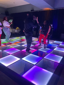 พื้นเต้นรำแม่เหล็กไร้สาย ไฟ LED เมทริกซ์ RGB สำหรับงานแต่งงาน ปาร์ตี้ แสงสีขาวแบบอินเทอร์แอคทีฟ ควบคุมด้วยระบบ DMX512 มาตรฐาน <span class=keywords><strong>IP53</strong></span> - Product Image 6