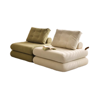 Rechteckiges Stoff-Schwamm-Sofabett Modernes Modulares Design Abnehmbares Einzelsitzkissen Komprimierbar Wohnzimmer